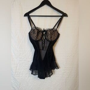 Victoria's Secret Black Lace Chemise NEW NEVER WORN.